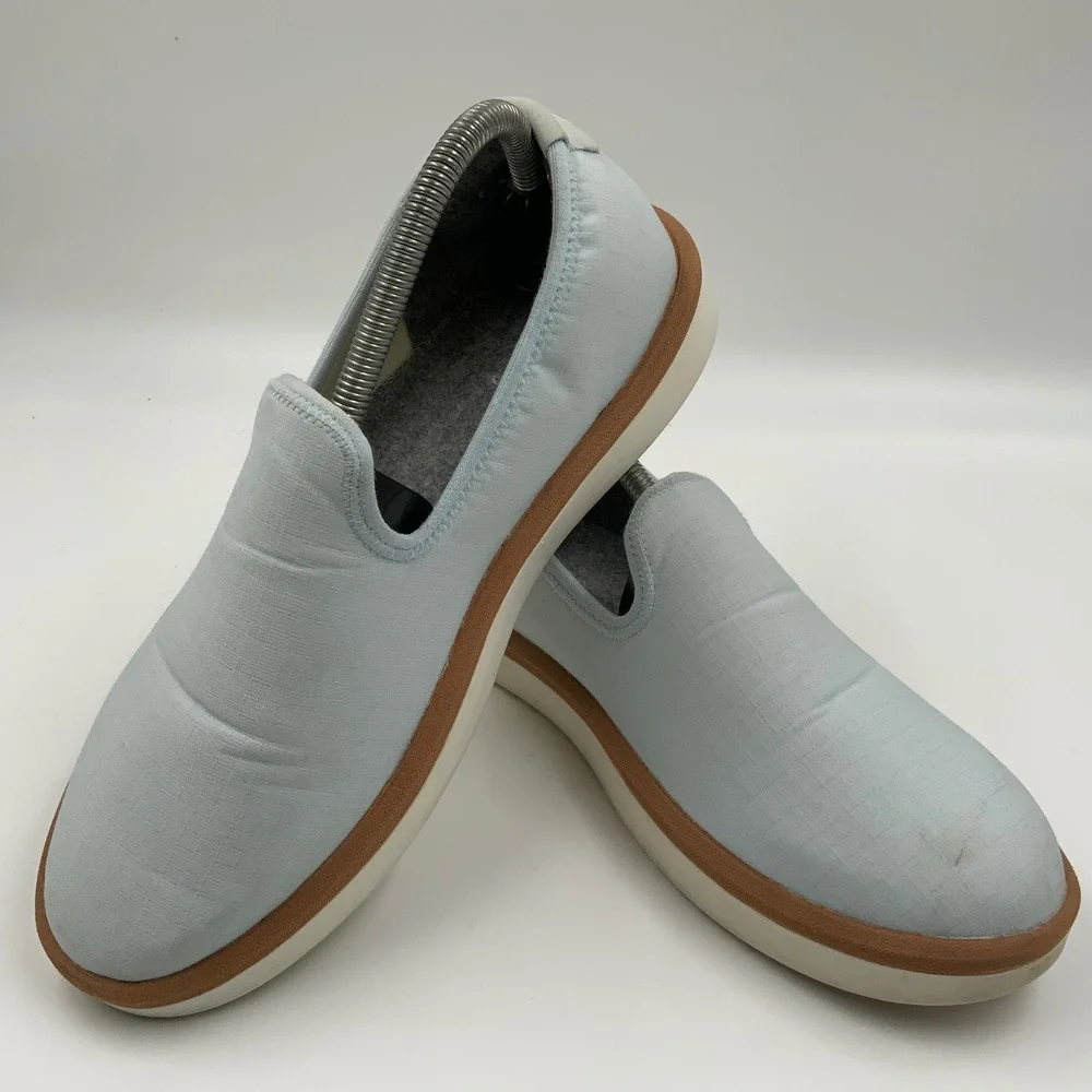 Allbirds Lounger Slip On Sneakers Light Blue Ripstop Wool Lined Womens 9 WLW9
